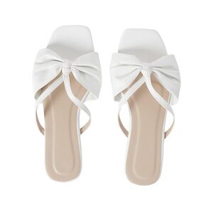 GORGLITTER Bow Accent Sandals